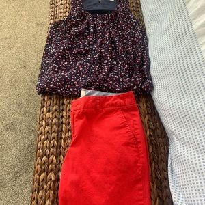 Banana republic red pants/outfit